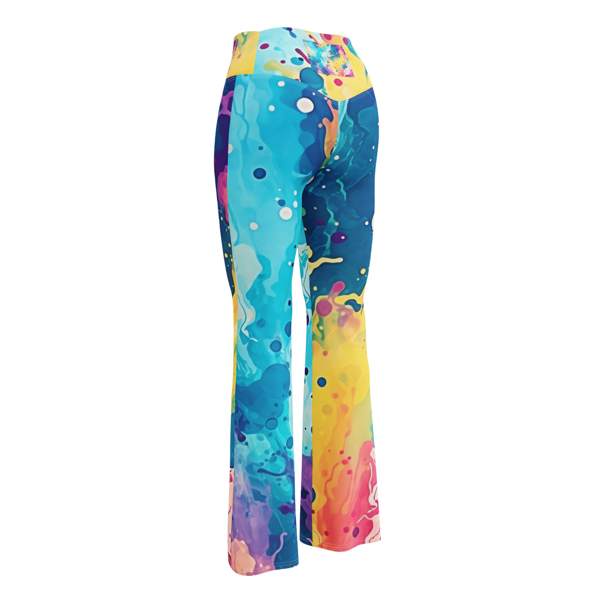 Eco-Friendly,Lift, Flares, and Style High-Waisted Flare Leggings, Enhance Your Figure with Carnival Beach Colors - Image 10