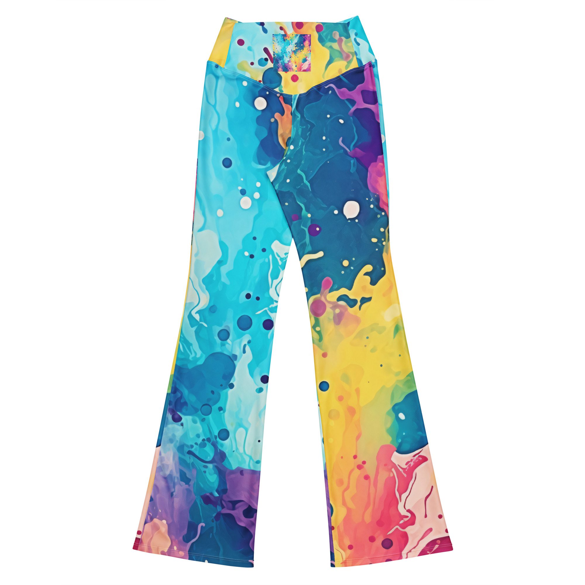 Eco-Friendly,Lift, Flares, and Style High-Waisted Flare Leggings, Enhance Your Figure with Carnival Beach Colors - Image 14