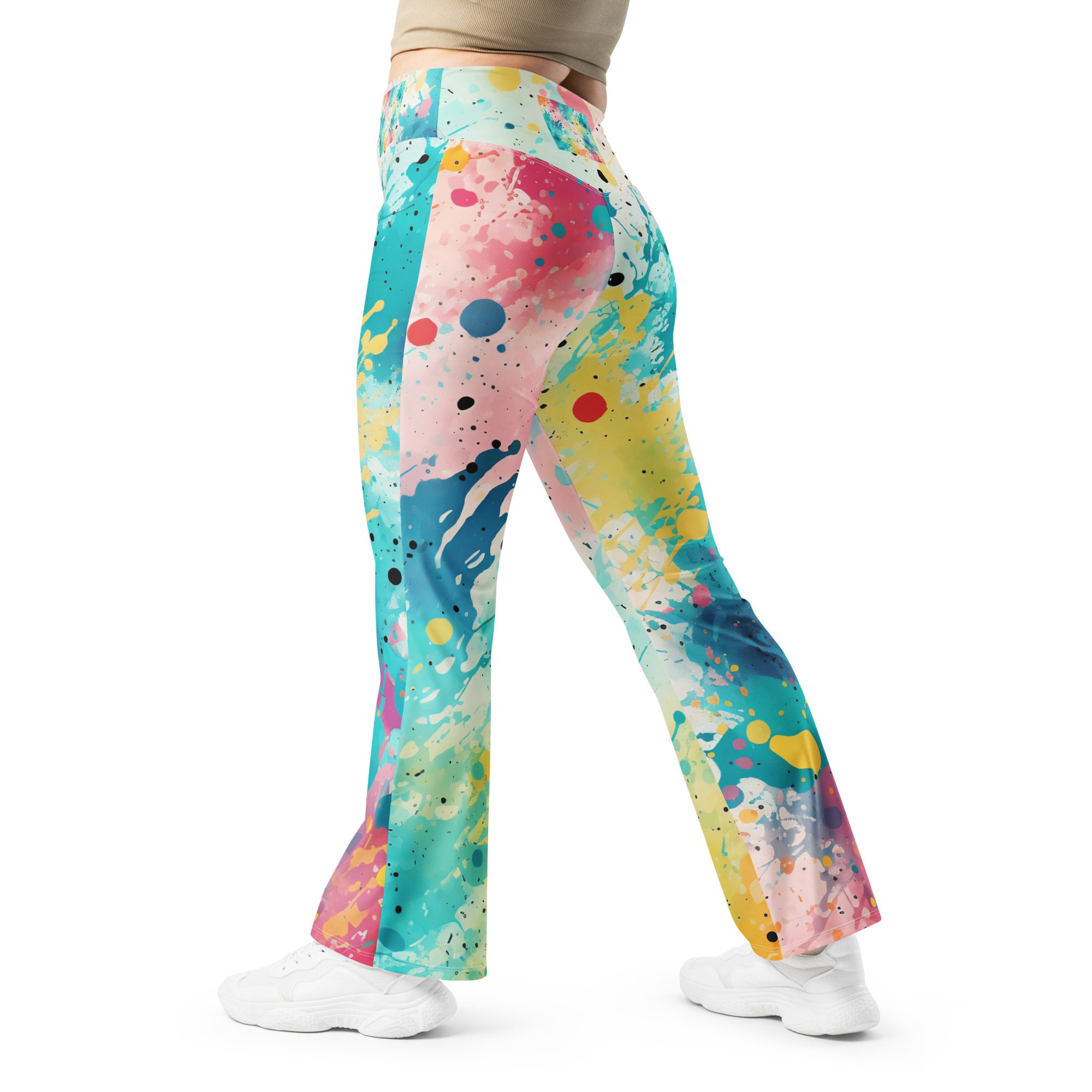 Look great! Feel great!Beauty Women's Flare leggings outfit ,unique and eye-catching Art Carnival Beach design - Image 4
