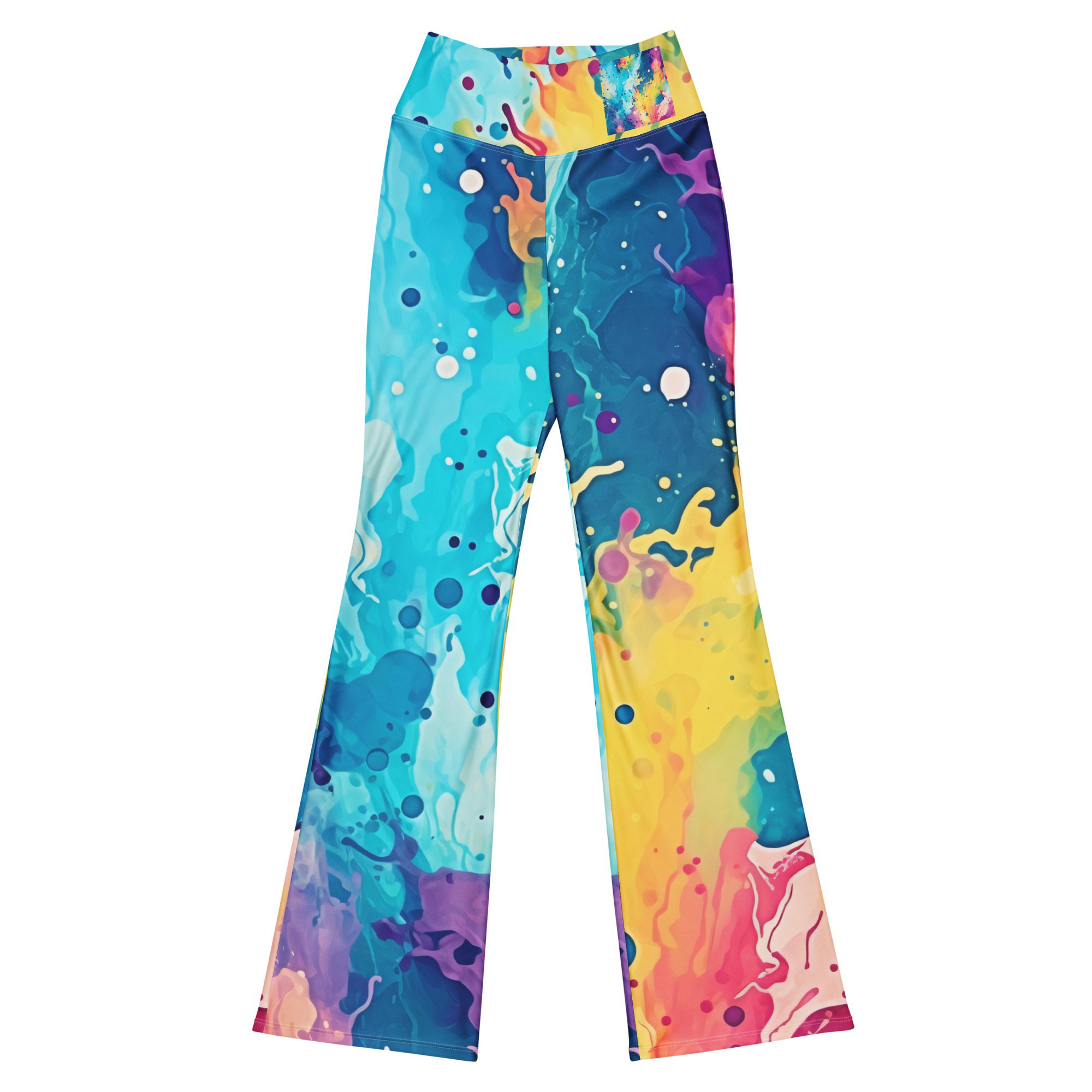 Eco-Friendly,Lift, Flares, and Style High-Waisted Flare Leggings, Enhance Your Figure with Carnival Beach Colors - Image 13