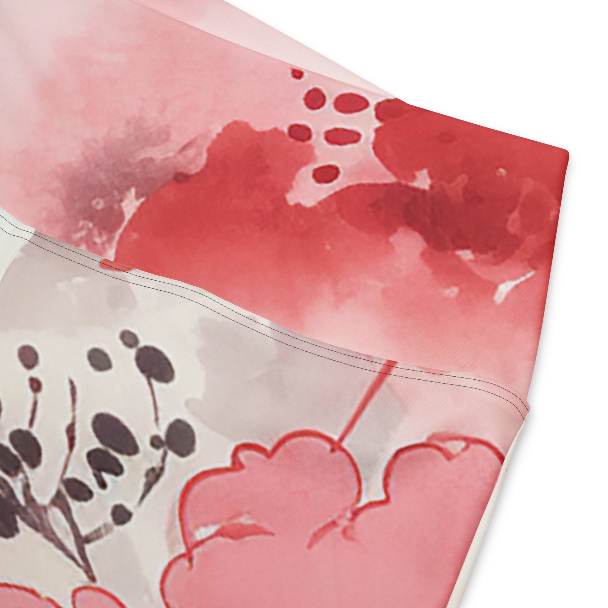 Recycled Flare Leggings with Beautiful Ink-Style Flower Design The Perfect Blend of Fashion, Comfort, and Sustainability - Image 8