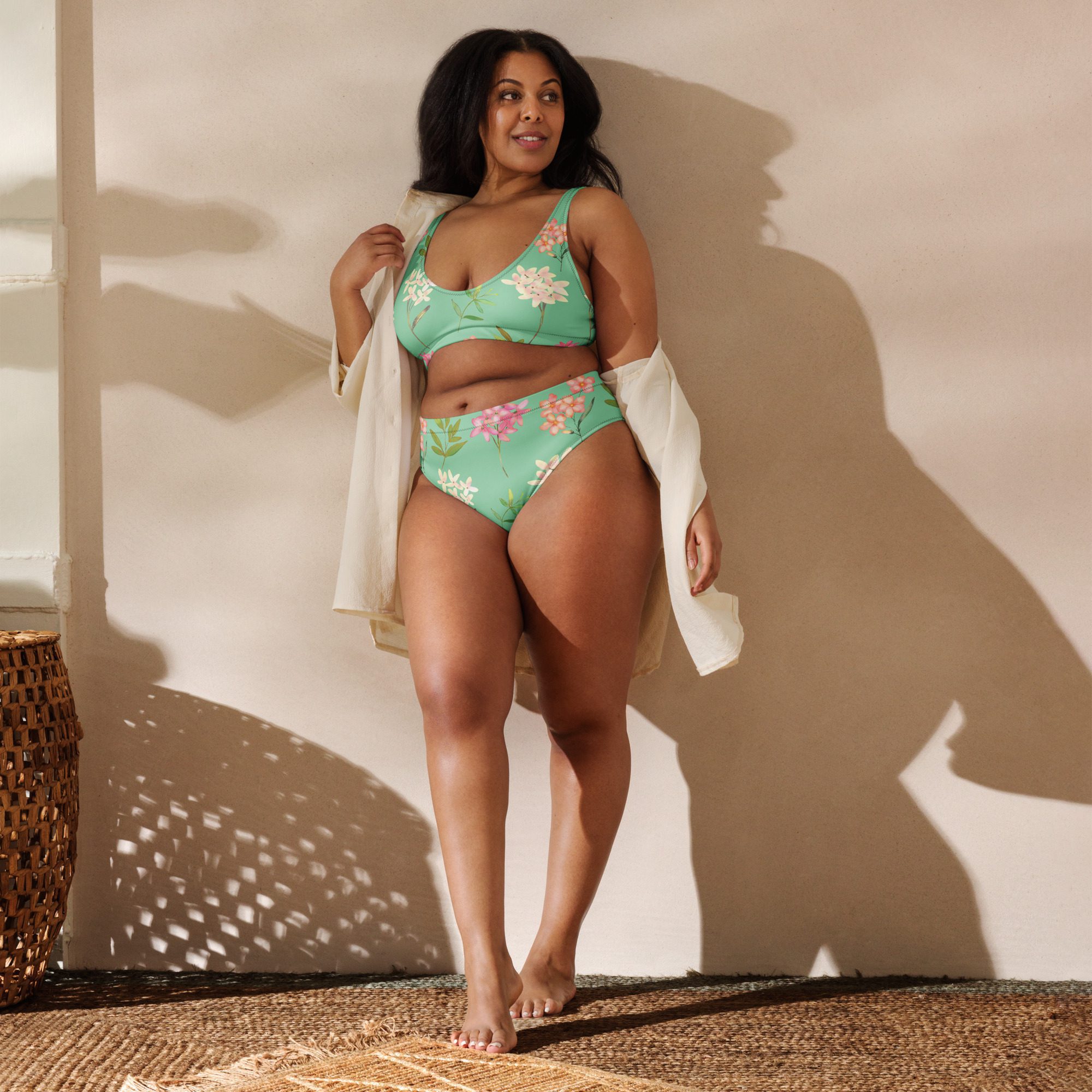 Blossom into Beach Bliss ,Recycled Floral Bikini Set for Sustainable Style and Unmatched Comfort,,Elegant,Beautiful,Glamour - Image 9
