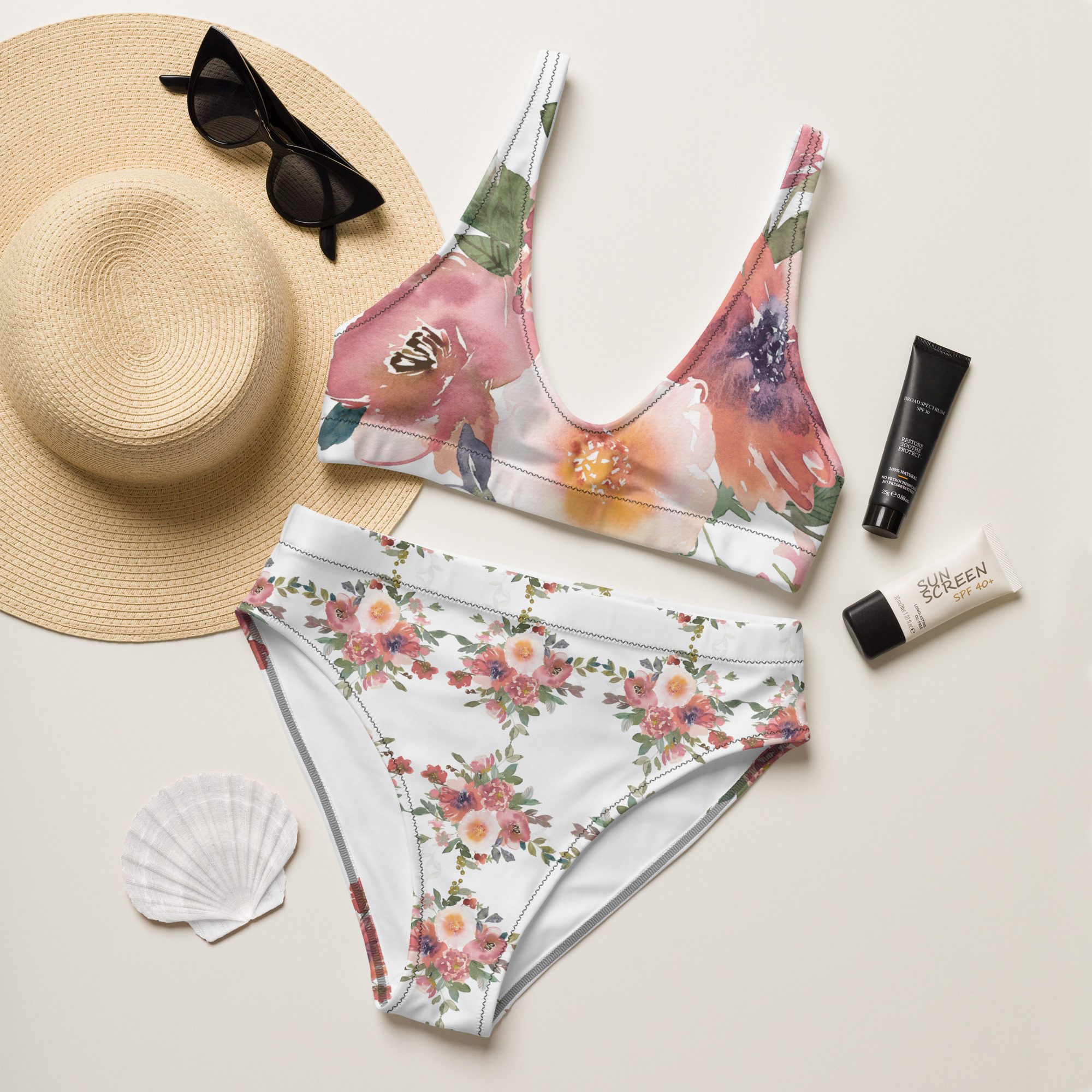 Discover the Elegance of Recycled High-Waisted Bikinis Perfect Poolside and Beachwear for Her - Image 7