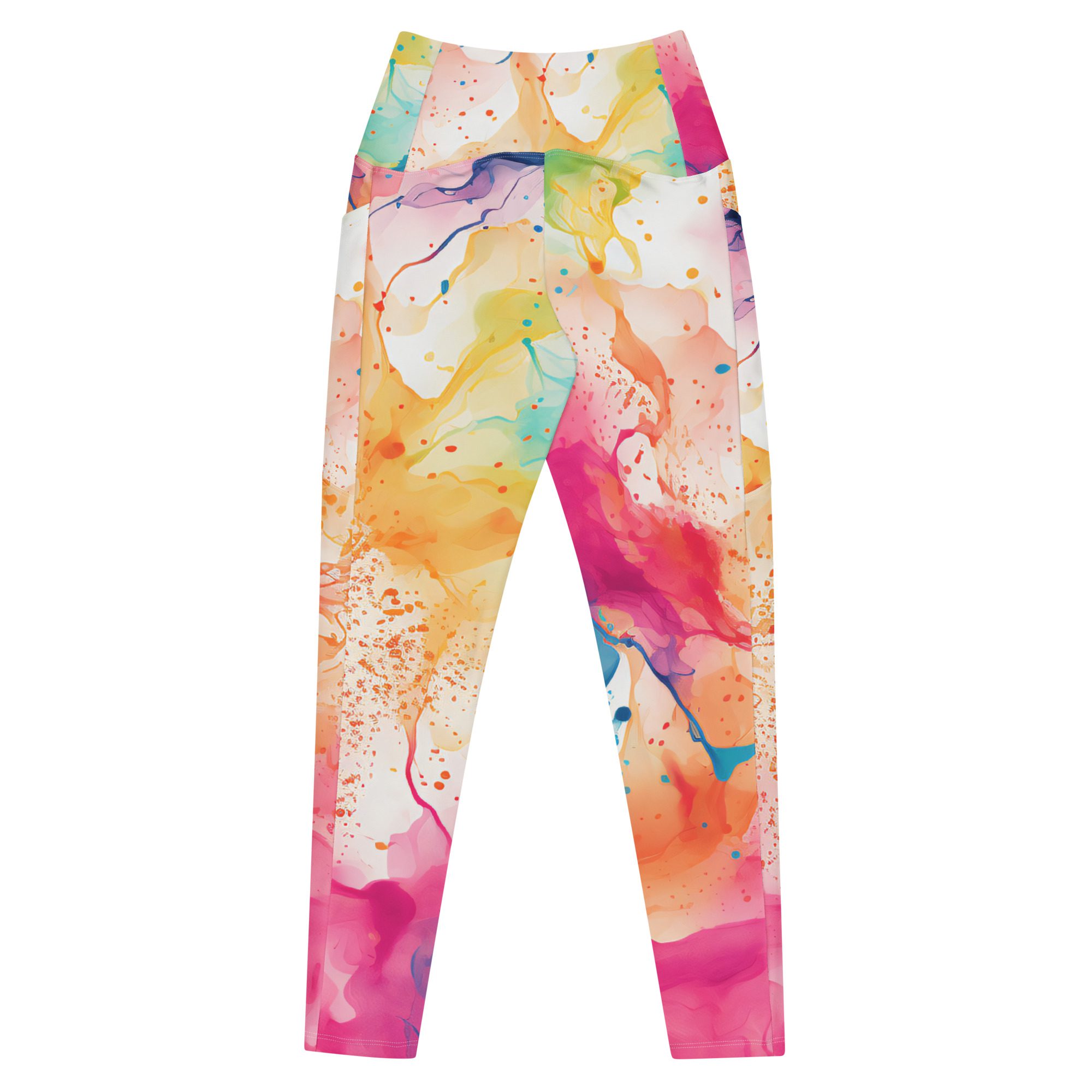 O Flare brand Leggings with pockets,Carnival Beach Color,not Flared Leggings - Image 9