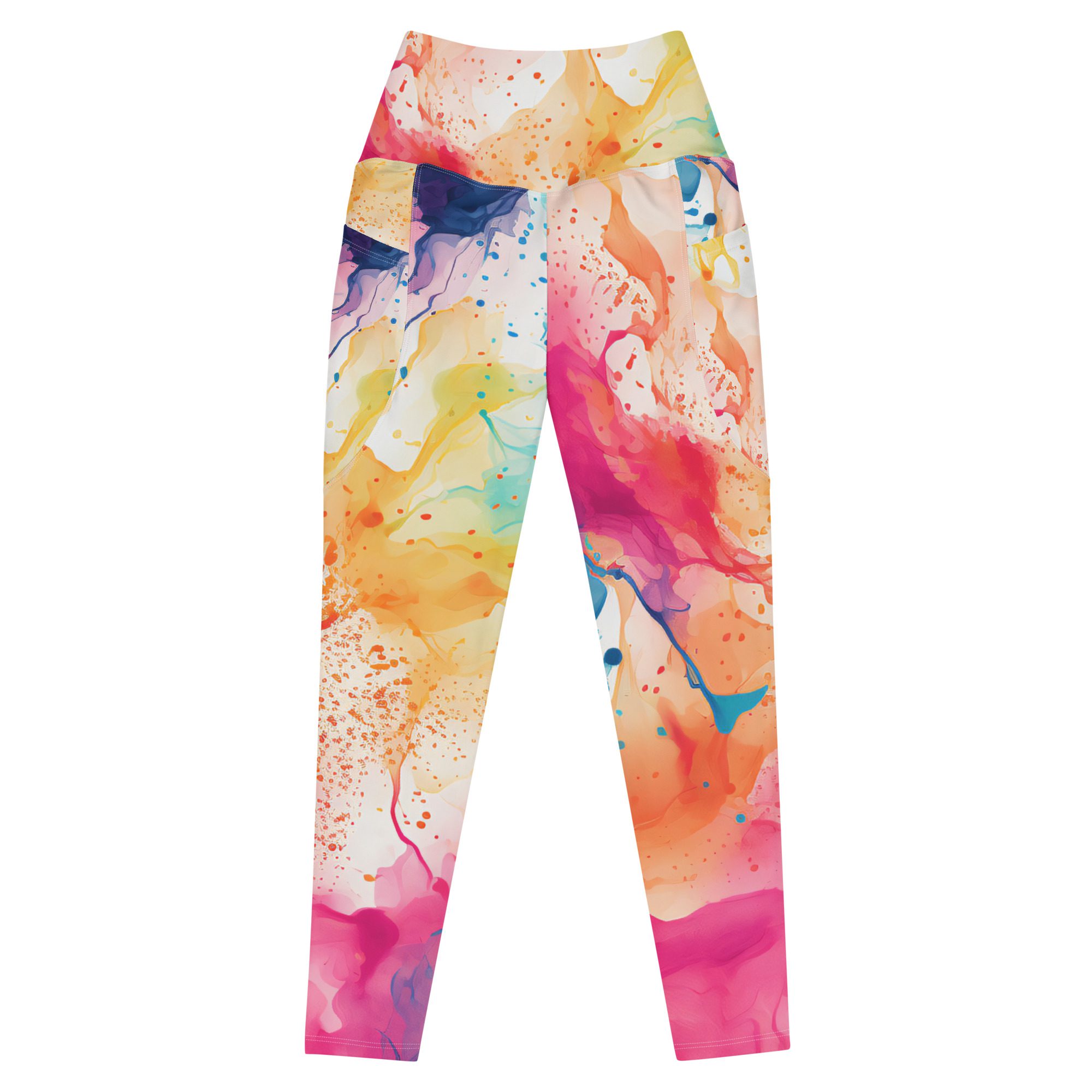 O Flare brand Leggings with pockets,Carnival Beach Color,not Flared Leggings - Image 8