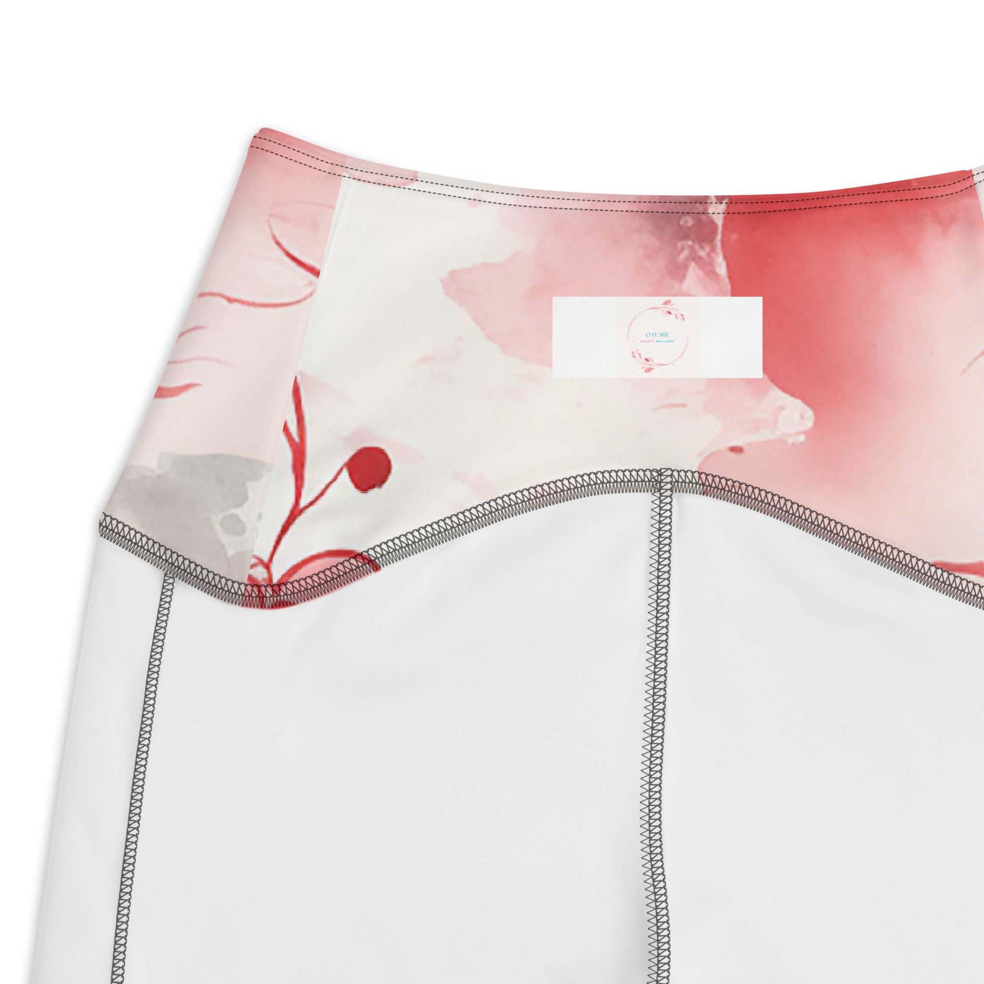 O FLare Leggings with pockets Unleash Your Inner Wildflower Eco-Conscious Fit Leggings with Vibrant Floral Majesty - Image 8