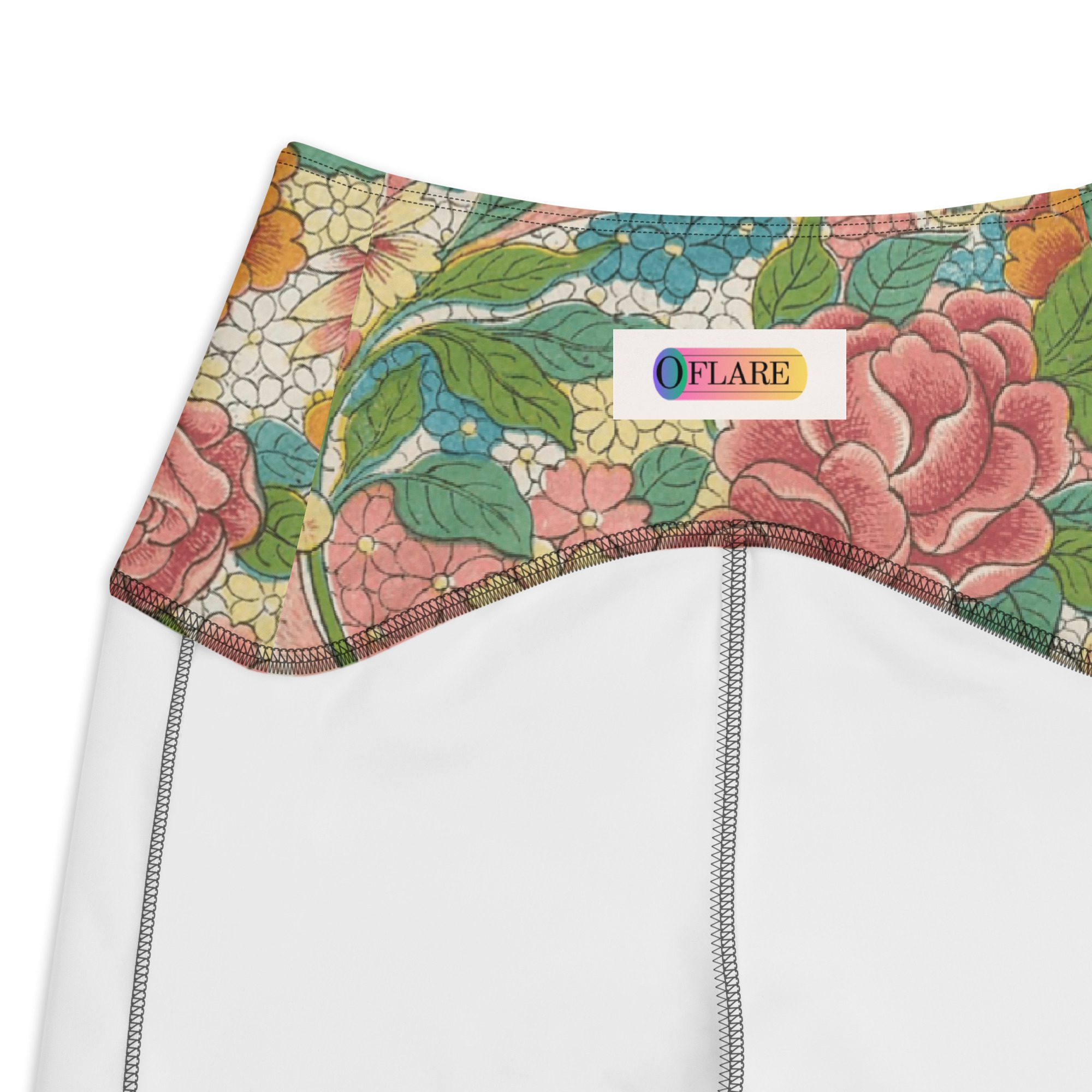 Elegance and Prosperity with Luxury Flower Mudan Recycled Pocket Leggings - A Perfect Blend of Style, Comfort, and Sustainability - Image 5