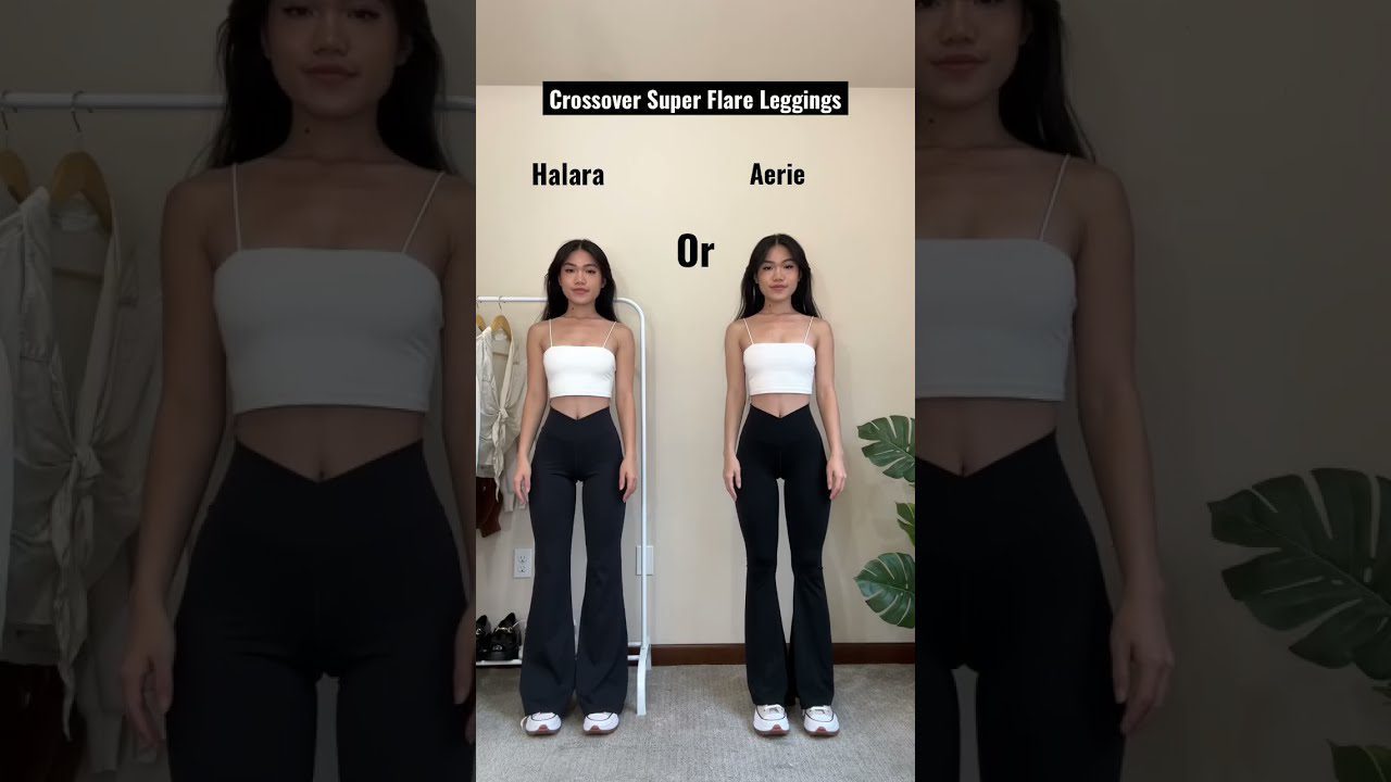 Video Halara or Aerie??? Links posted in comment ❤️#shorts #flarepants#fashion