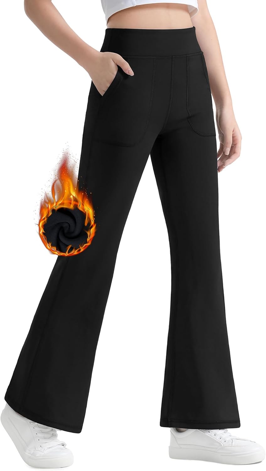 Just .99 Great Amazon JOCMIC Girls Fleece Lined Flare Leggings High Waist Bell Bottoms Yoga Pants for Kids Girls Athletic Leggings with Pockets Just .99 Great Amazon JOCMIC Girls Fleece Lined Flare Leggings High Waist Bell Bottoms Yoga Pants for Kids Girls Athletic Leggings with Pockets
