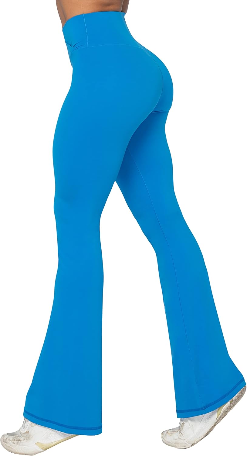 Just .99 Amazing  Amazon Sunzel Flare Leggings, Crossover Yoga Pants with Tummy Control, High-Waisted and Wide Leg