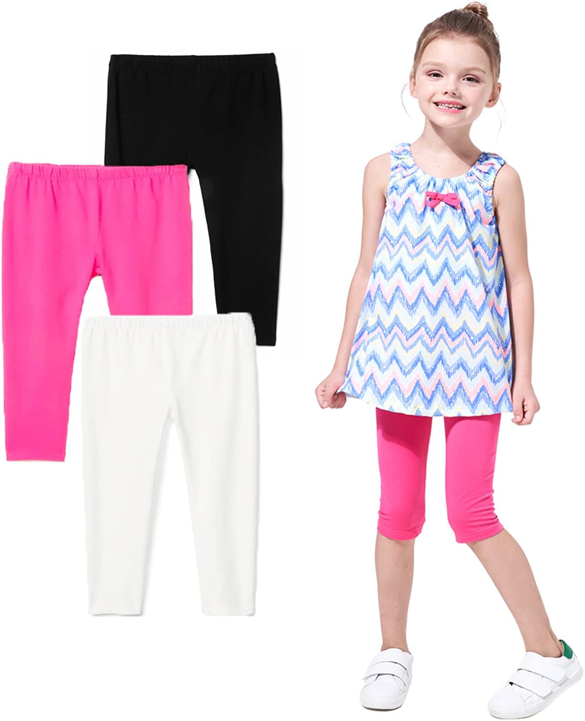 Awesome .99 Awesome Felix & Flora Toddler/Little Girls Flat Capri Leggings Pants Awesome .99 Awesome Felix & Flora Toddler/Little Girls Flat Capri Leggings Pants