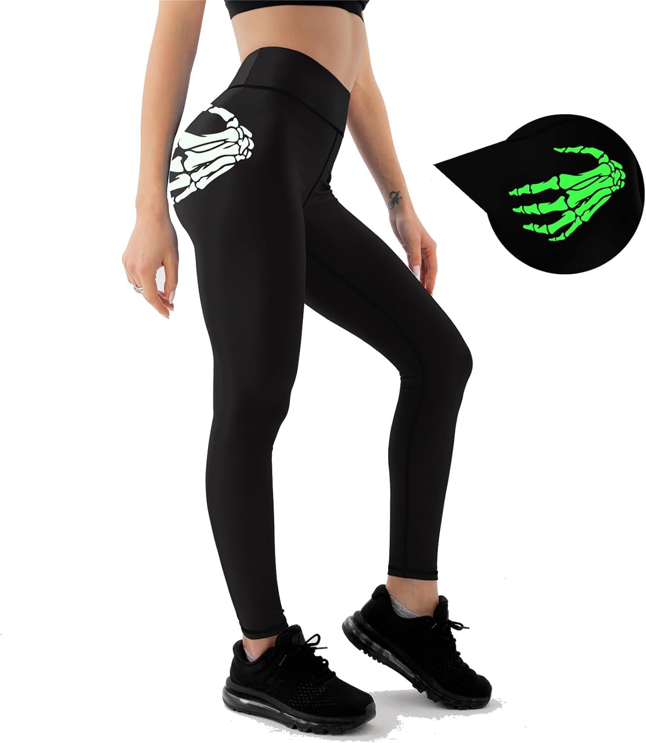 Deal of the Day .88 Innovative Glow in The Dark Halloween Theme High Waisted Leggings for Women Fitness Yoga Pants Cycling Workout Deal of the Day .88 Innovative Glow in The Dark Halloween Theme High Waisted Leggings for Women Fitness Yoga Pants Cycling Workout