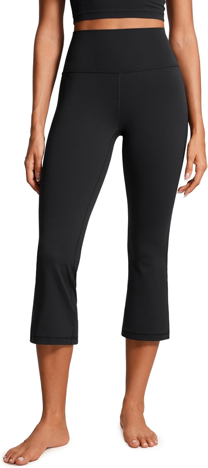 Deal of the Day   $32.00  Fashion-Forward   CRZ YOGA Womens Butterluxe High Waisted Flare Capris Leggings 23" - Bootcut Yoga Pants Cropped Lounge Casual Comfy
