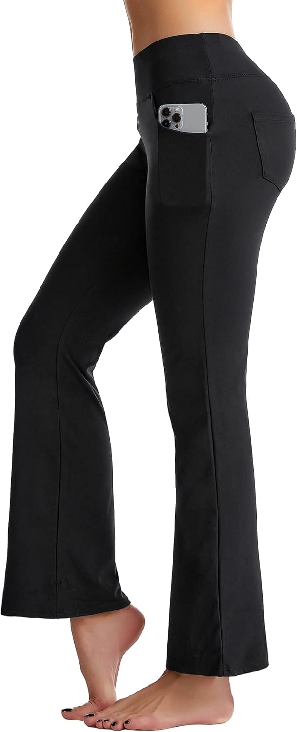 Deal of the Day Comfortable CAMBIVO Flare Yoga Pants for Women High Waist, Bootcut Workout Stretch Leggings with Pockets & Tummy Control, Non-See-Through Deal of the Day Comfortable CAMBIVO Flare Yoga Pants for Women High Waist, Bootcut Workout Stretch Leggings with Pockets & Tummy Control, Non-See-Through