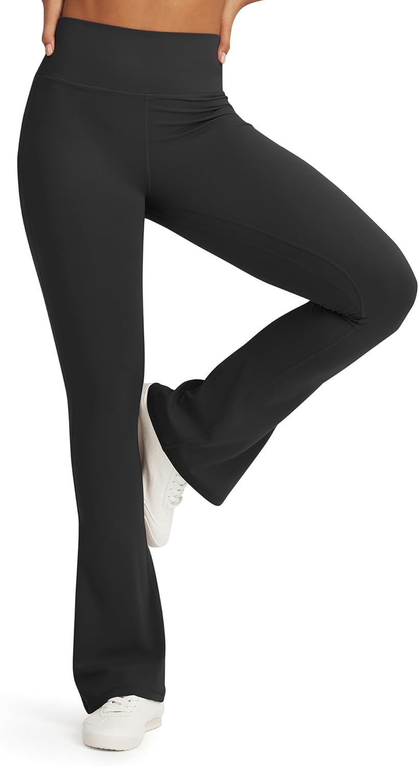 Deal of the Day    Ethical   G4Free BareFeel Yoga Pants Women High Waisted Flare Leggings Soft Bootcut Wide Leg Flared Pants 29″/31″/33″