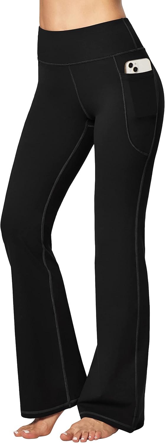 Deal of the Day   Responsible  Heathyoga Women’s Yoga Pants with Pockets for Women Bootcut Wide Leg Pants for Women High Waisted Workout Pants