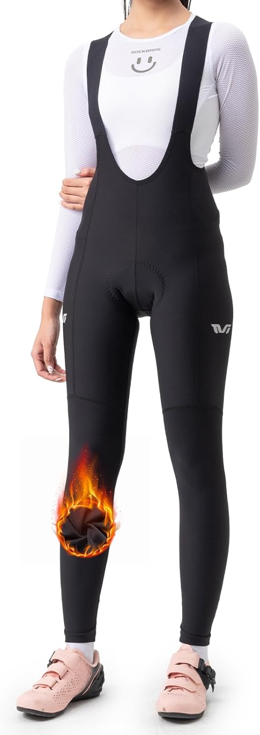Discount .99 Luxurious ROCKBROS Cycling Bib Pants Women Padded Winter Bike Thermal Tights Fleece Lined Leggings with Back Pocket Discount .99 Luxurious ROCKBROS Cycling Bib Pants Women Padded Winter Bike Thermal Tights Fleece Lined Leggings with Back Pocket