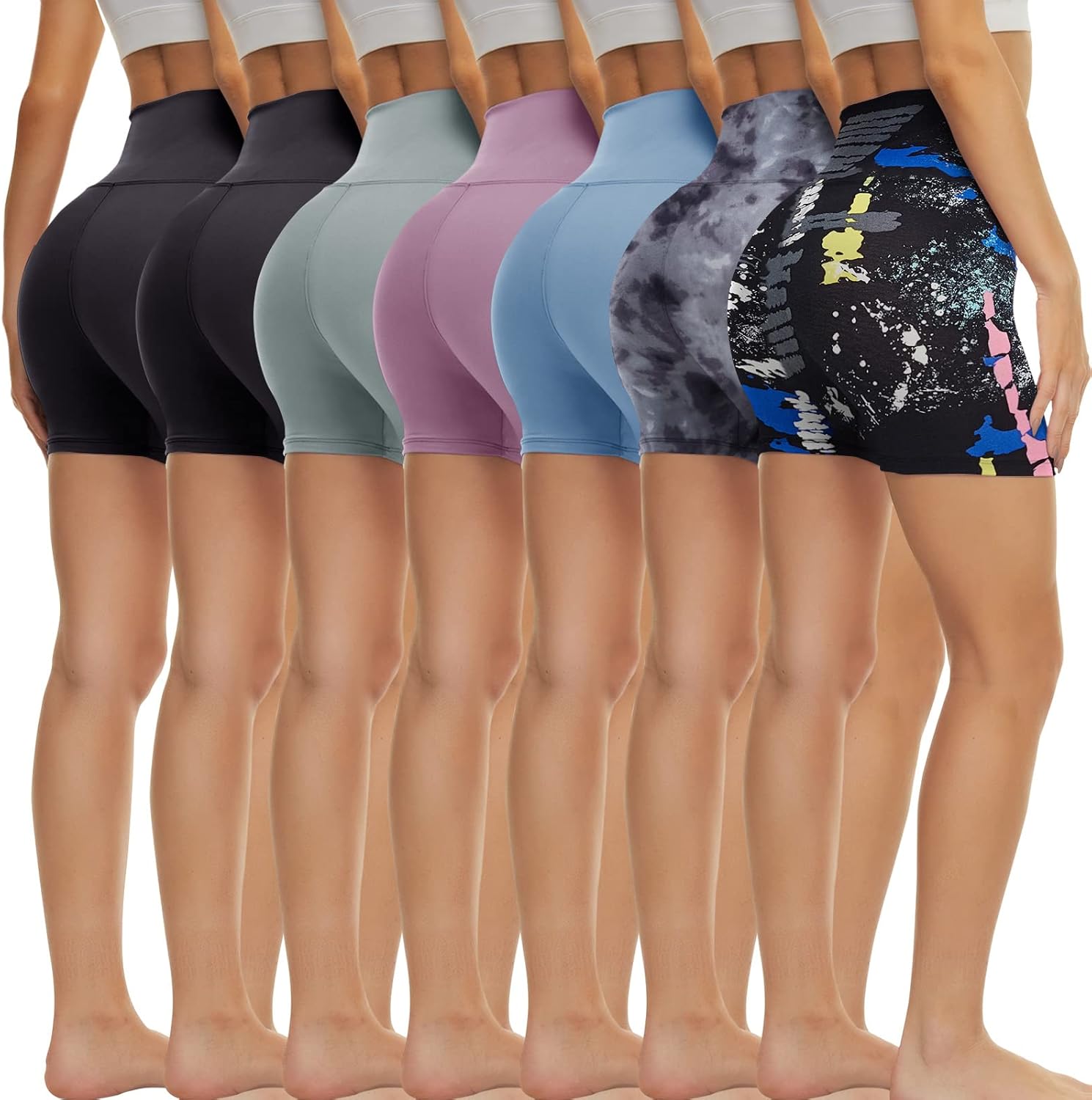 Save  .59  Innovative  TNNZEET Biker Shorts for Women – 5”/3” High Waisted Summer Tummy Control Workout Spandex Shorts for Gym Yoga Dance Swim