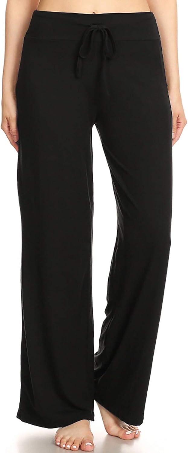 Save  Versatile   Leggings Depot Women’s Drawstring Pajama Pants Wide Leg Casual Lounge Pants | Comfy Sleepwear | Yoga Pants