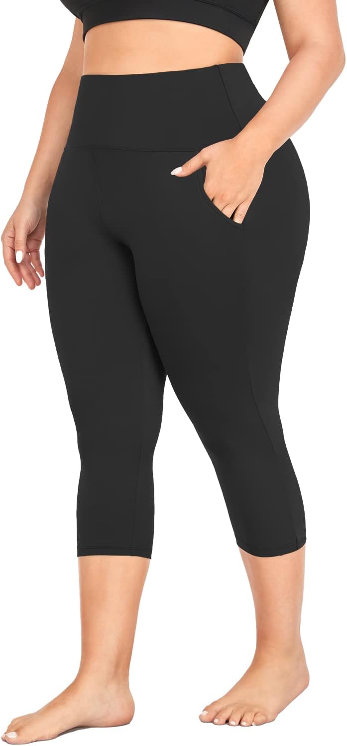 Shop now .99 Awesome MOREFEEL Capri Plus Size Leggings for Women with Pockets-Stretchy XL-4XL Tummy Control High Waist Workout Black Yoga Pants Shop now .99 Awesome MOREFEEL Capri Plus Size Leggings for Women with Pockets-Stretchy XL-4XL Tummy Control High Waist Workout Black Yoga Pants