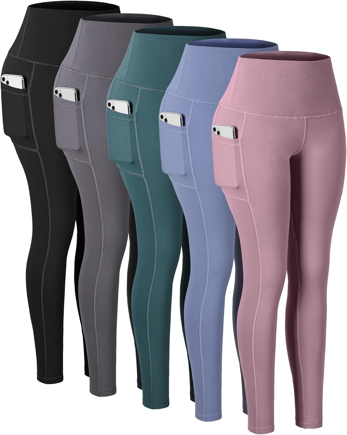 Shop now  .99 Flattering  CHRLEISURE Leggings with Pockets for Women, High Waisted Tummy Control Workout Yoga Pants