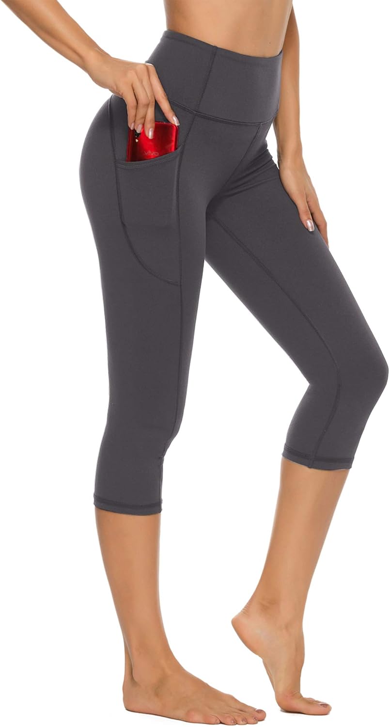 Shop now Flattering Stelle Women’s Capri Yoga Pants with Pockets Essential High Waisted Legging for Workout Shop now Flattering Stelle Women’s Capri Yoga Pants with Pockets Essential High Waisted Legging for Workout
