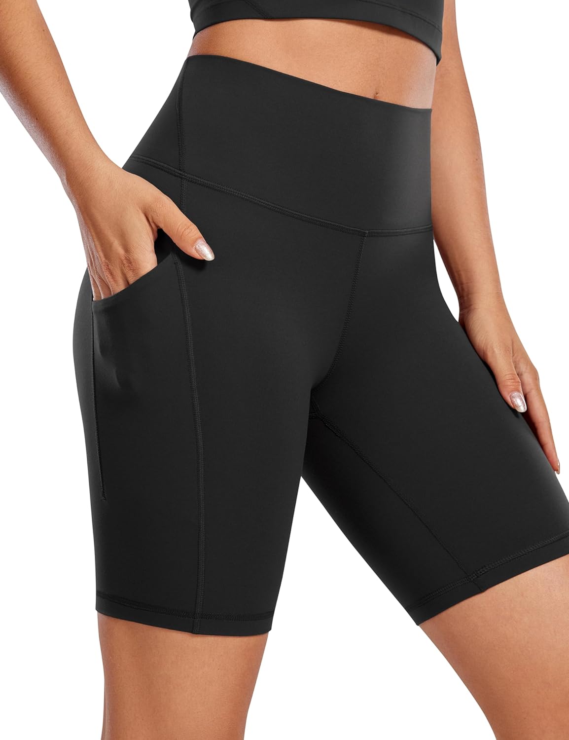 discount price  .00  Comfortable  CRZ YOGA Women’s Butterluxe Biker Shorts 8 Inches – High Waisted Workout Yoga Shorts Side Pockets Volleyball Buttery Soft