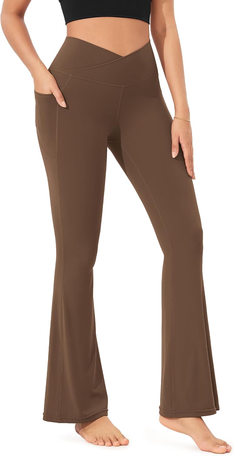 discount price Versatile ODODOS Cloud Feeling Crossover Flared Pants with Pockets for Women, Cross Waist Bootcut Lounge Yoga Pants- 30″ / 32″ Inseam discount price Versatile ODODOS Cloud Feeling Crossover Flared Pants with Pockets for Women, Cross Waist Bootcut Lounge Yoga Pants- 30″ / 32″ Inseam