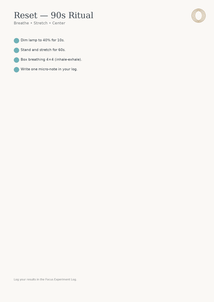 Dreamy Focus Cap Pack – Pomodoro Cards, Experiment Log & Concentration Music - Image 3